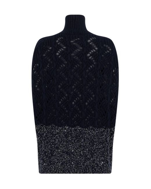 Fabiana Filippi Blue Turtleneck Sweater
