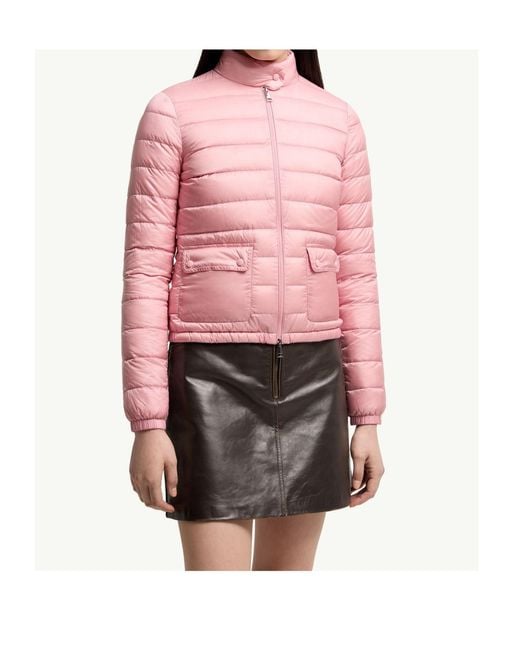 Moncler Pink Lans Packable Short Down Jacket