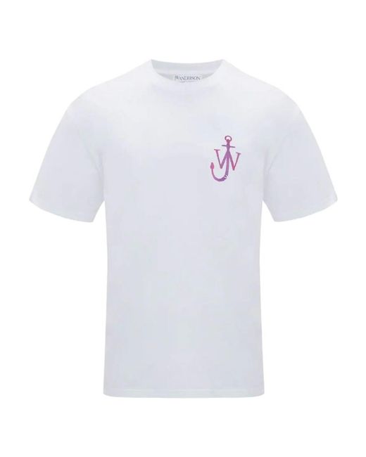 J.W. Anderson White Jw Anderson Naturally Sweet Crewneck T-Shirt for men