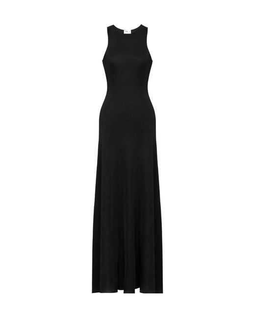 Saint Laurent Black Crewneck Knitted Tank Dress