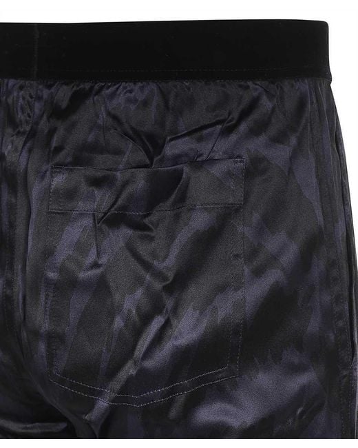 Tom Ford Blue Graphic Printed Straight-Leg Pants for men
