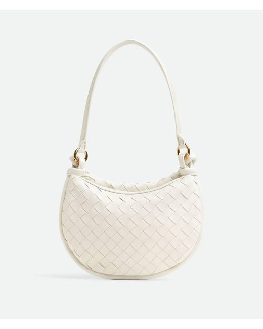 Bottega Veneta White Gemelli Small Shoulder Bag