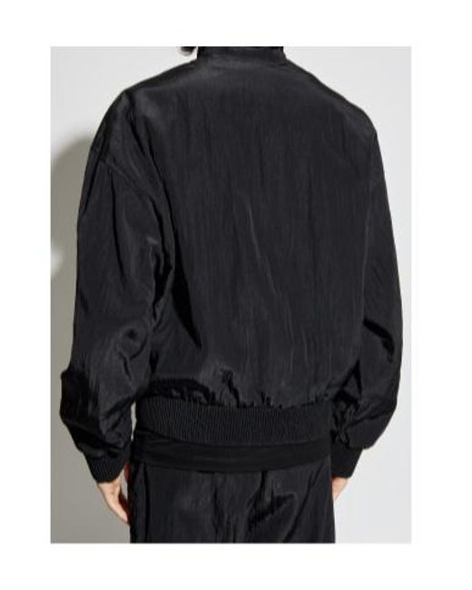 Versace Blue Logo-Embroidered Ribbed-Cuff Bomber Jacket for men