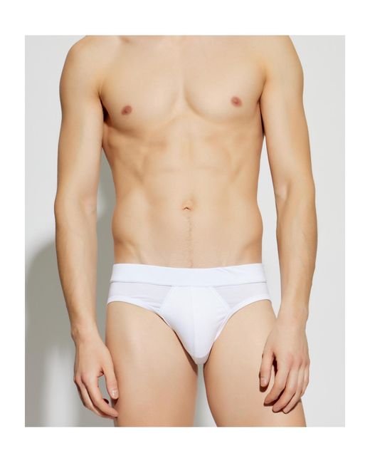 DSquared² White Logo Briefs for men