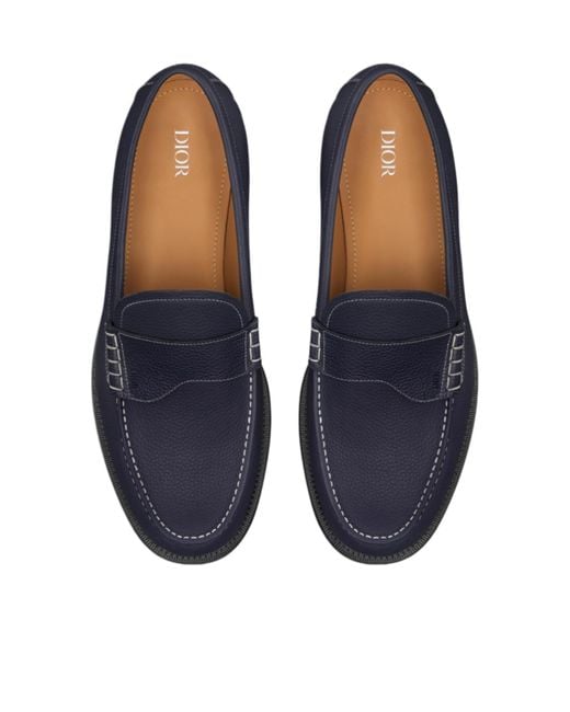 Dior Blue Homme Granville Slip-On Loafers for men