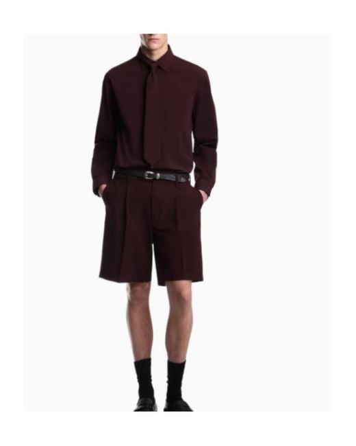 Emporio Armani Purple Regular Fit Shirt for men