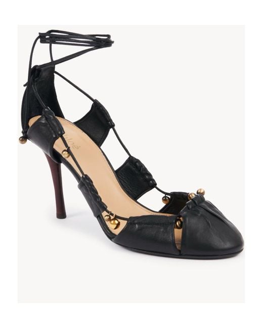 Chloé Black Chloé Luna Knotted Strap Pumps