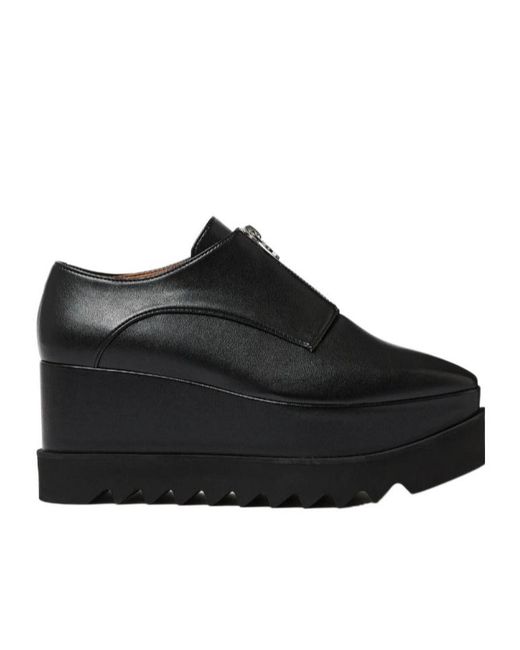 Stella McCartney Black Elyse Zip-Fastening Platform Sneakers