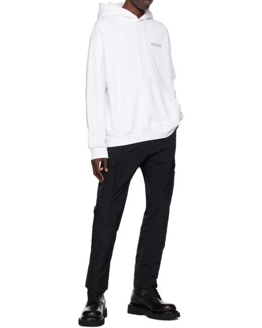 Marcelo Burlon White County Of Milan Tempera Cross Drawstring Hoodie for men
