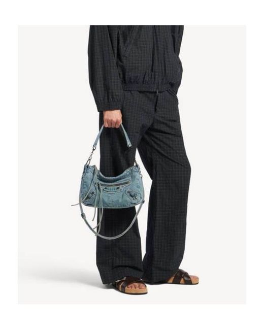 Balenciaga Blue Le City Moto Small