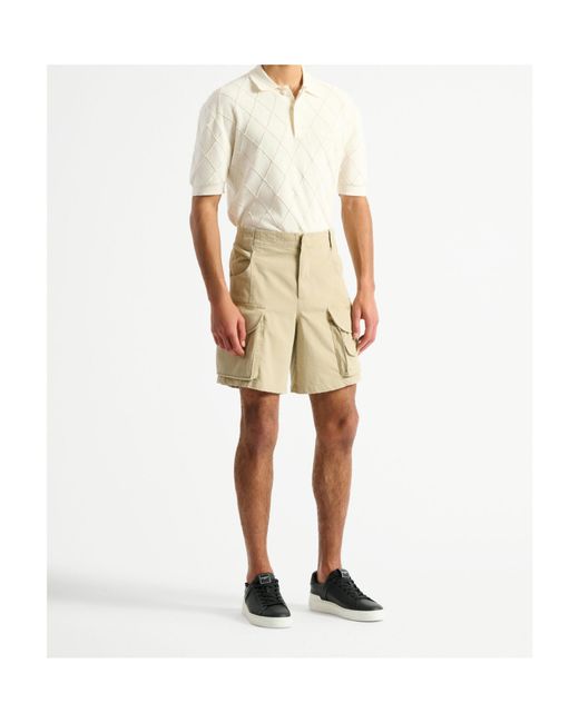 Balmain Natural Cargo Bermuda Shorts for men