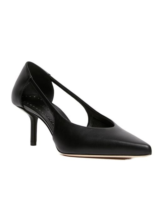 Max Mara Black Pointed Logo Heels