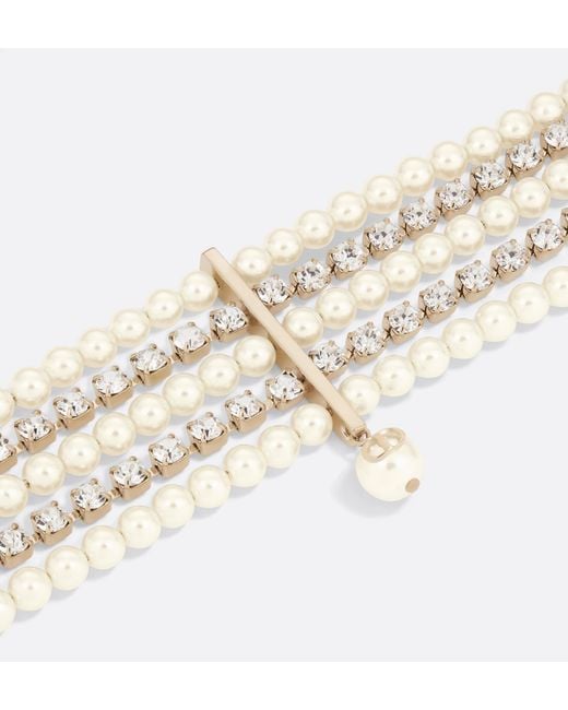 Dior White D-River Cuff Bracelet