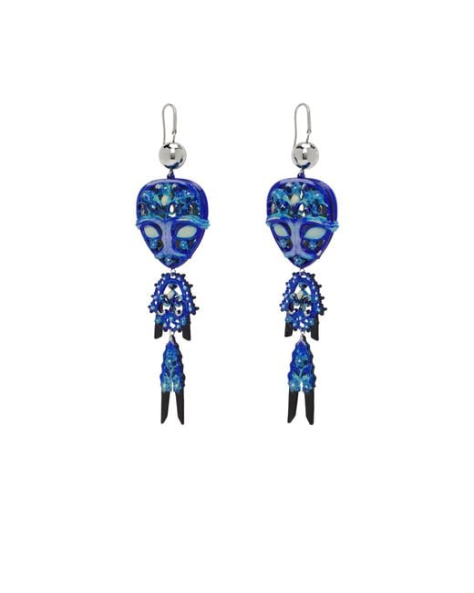 Tory Burch Blue Dangle Earrings