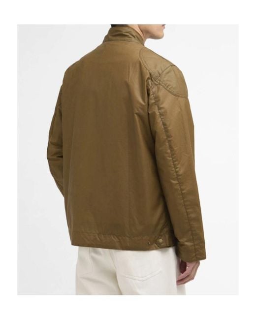 Barbour Green Merton Logo-Patch Jacket for men