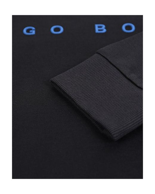 Boss Blue Round-Necked Sweater for men