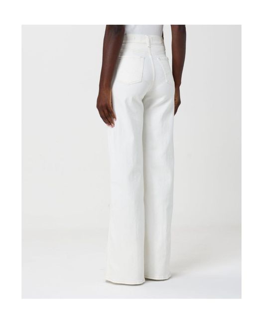 7 For All Mankind White Belt Loop Jeans