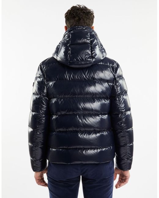Fay Blue Logo-Pacth Jacket for men