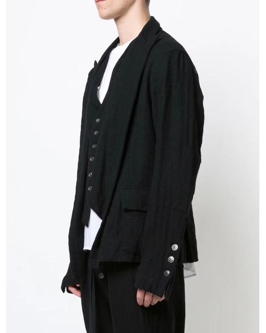Greg Lauren Black Logo Blazer for men