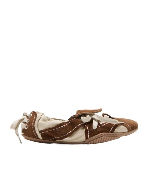 Acne Brown Suede Lace-Up Shoes