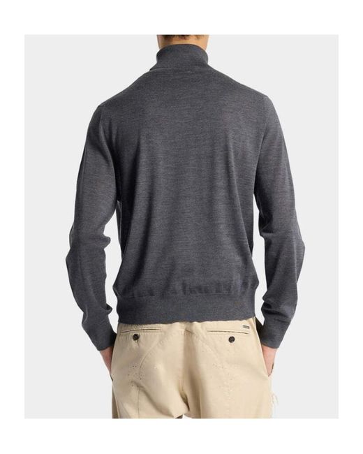 DSquared² Blue D2 Upside Down Turtleneck Pullover for men