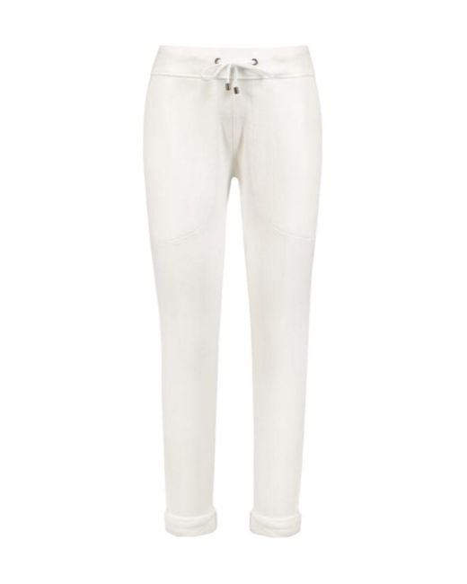 Juvia White Skinny-Fit Track Pants