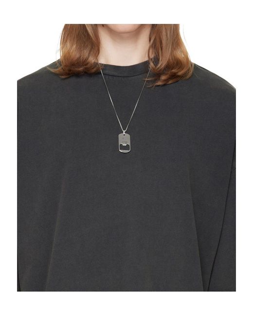 NUMBERING White Box Chain Necklace for men