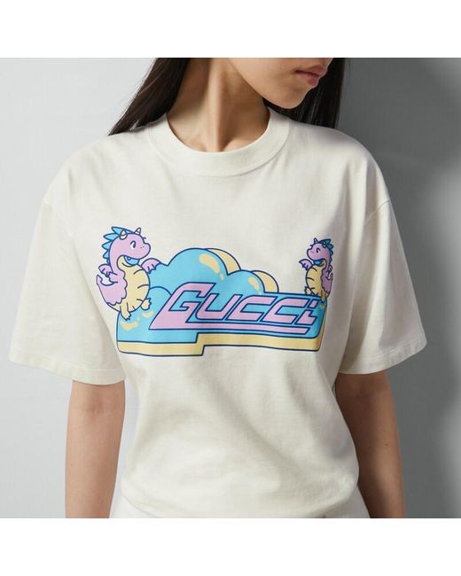 Gucci White Short-Sleeved T-Shirt