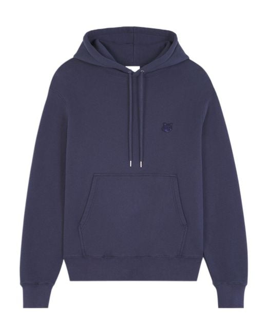 Maison Kitsuné Blue Long-Sleeved Hoodie Hoodie for men