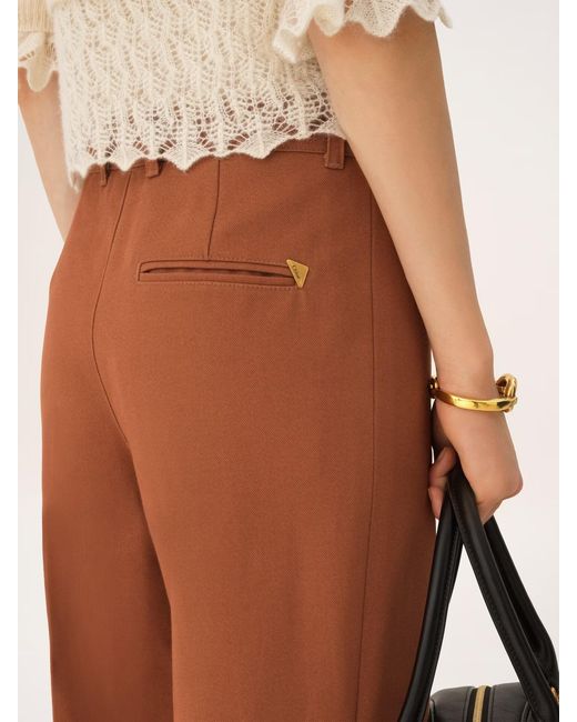 Chloé Brown Chloé High-Waisted Flared Tailored Trousers
