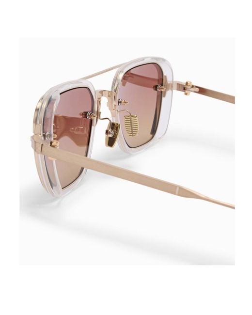 Akoni Pink Jura Geometric-Frame Sunglasses for men