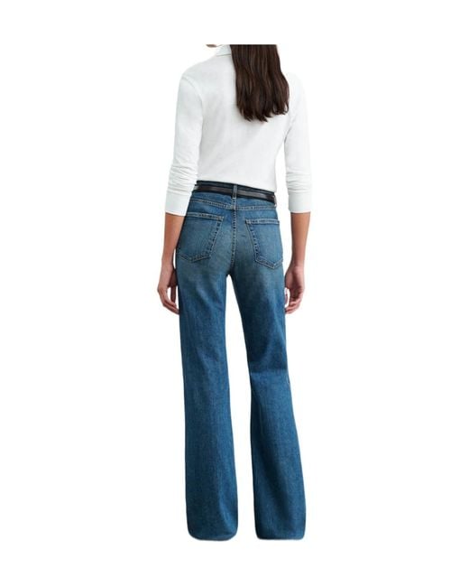 Nili Lotan Blue Faded Bootcut Jeans
