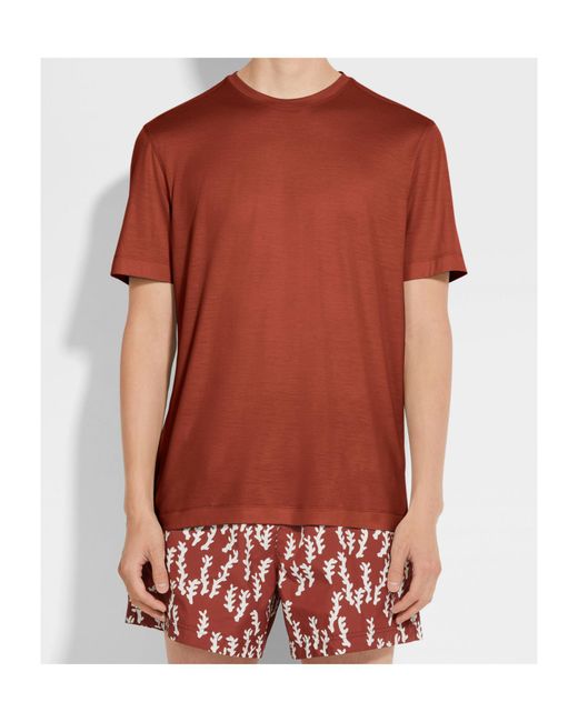 Zegna Red Vellus Aureum T-Shirt for men