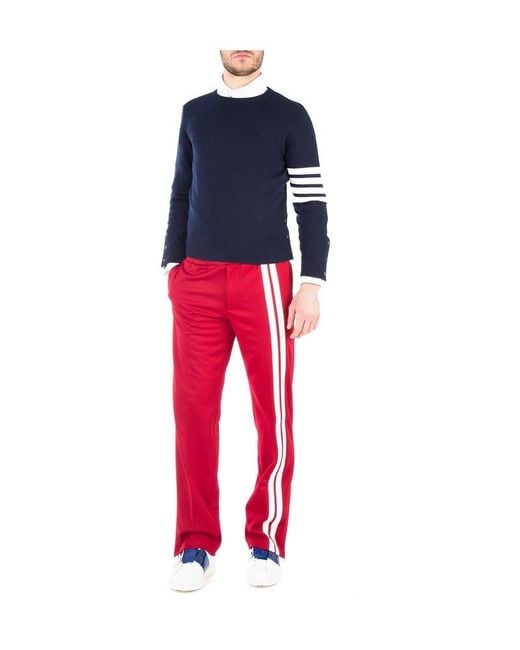 Thom Browne Blue Bar Crewneck Jumper for men
