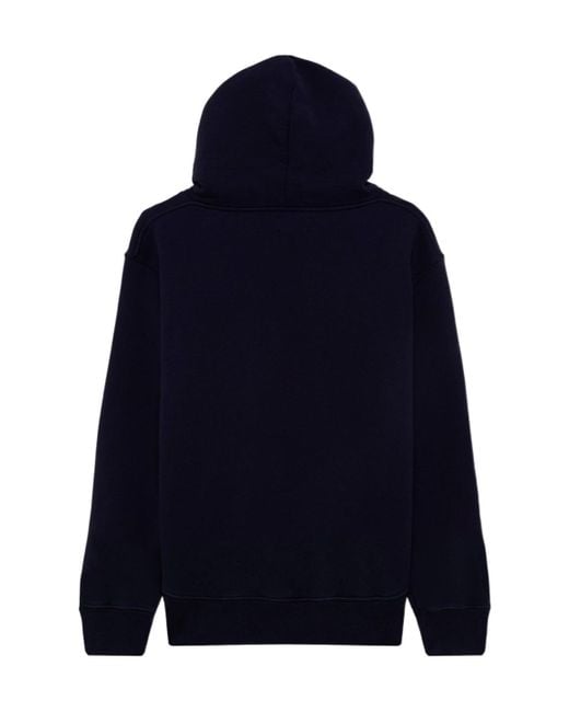 Autry Blue Logo-Embroidered Drawstring Hoodie for men