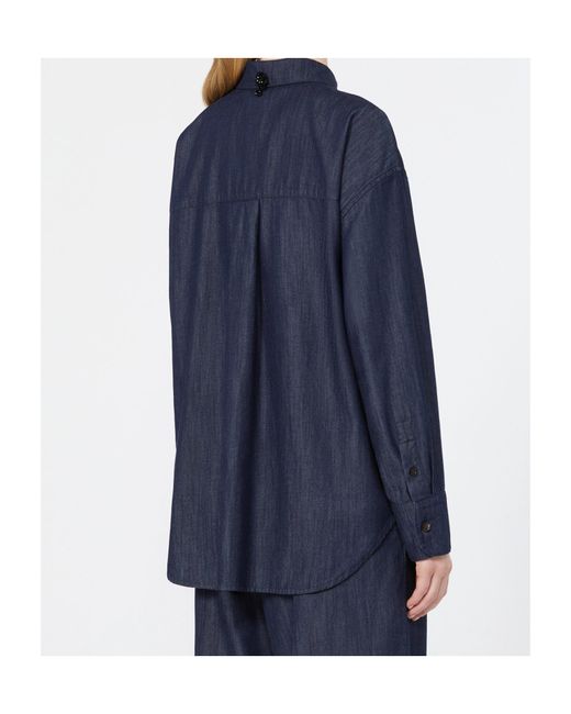 Max Mara Blue 'S Lightweight Denim Shirt