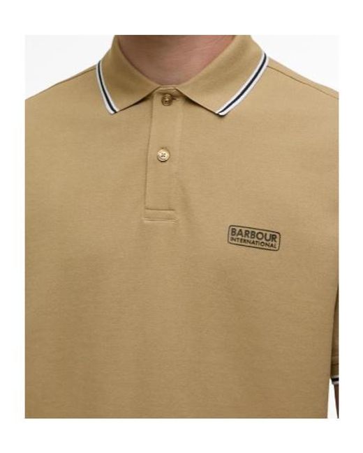 Barbour Natural Evan Tipped Short-Sleeved Polo Shirt for men