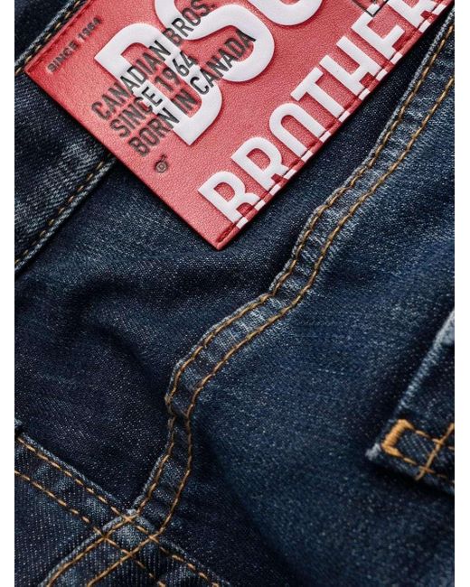 DSquared² Blue Faded Effect Skinny Jeans for men