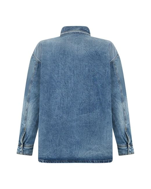 ICON DENIM Blue Brian Western Denim Shirt for men