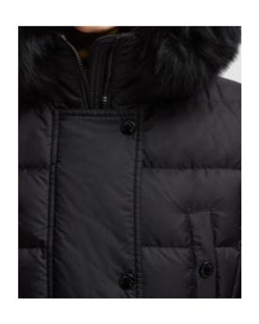 Moncler Black Khloe Logo Patch Belted Jacket