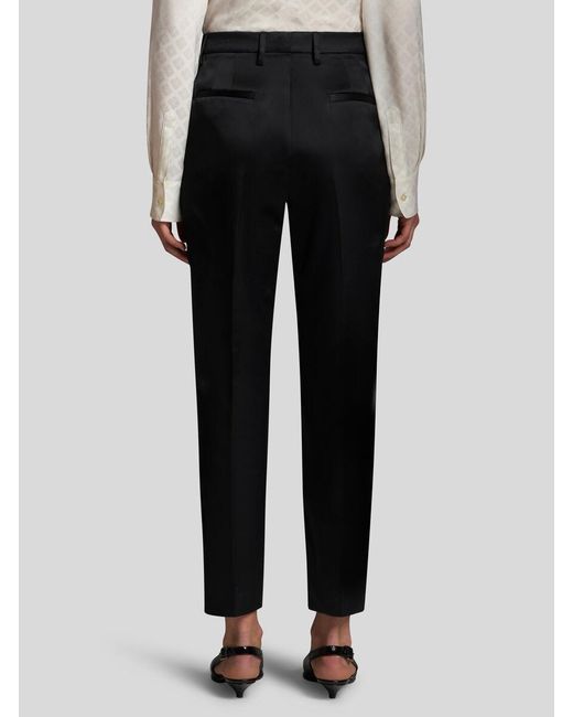 Etro Blue Duchess Cigarette Trousers