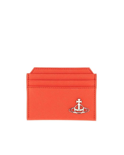 Vivienne Westwood Red Logo-Plaque Cardholder