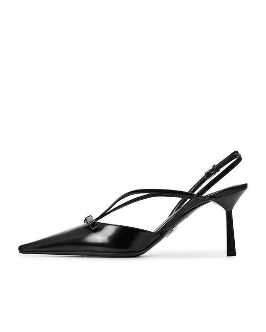 Prada Black Solid Color Sandals