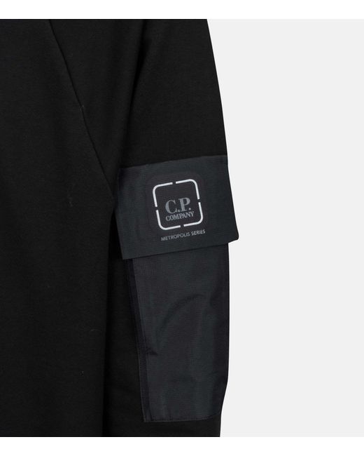 C P Company Black Crew Sweatshirt for men