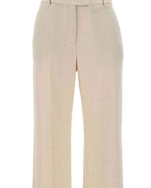 Eleventy Natural Casual Pants With Belt Loops