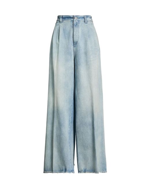 Maison Margiela Blue Slit Pockets Baggy Jeans