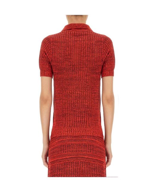 Proenza Schouler Red Hollow Knit Pullover
