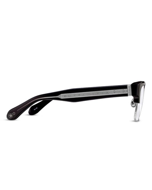 Matsuda White Browline Glasses for men