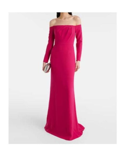 Carolina Herrera Pink Off-Shoulder Gown