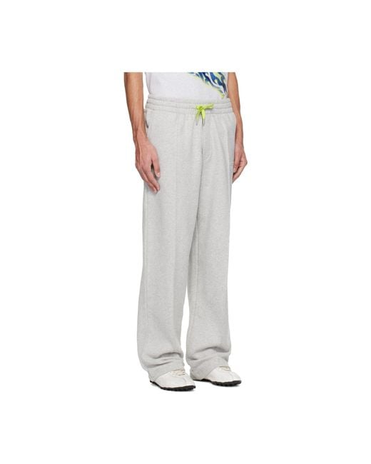 Casablanca Gray Drawstring Straight-Leg Trousers for men